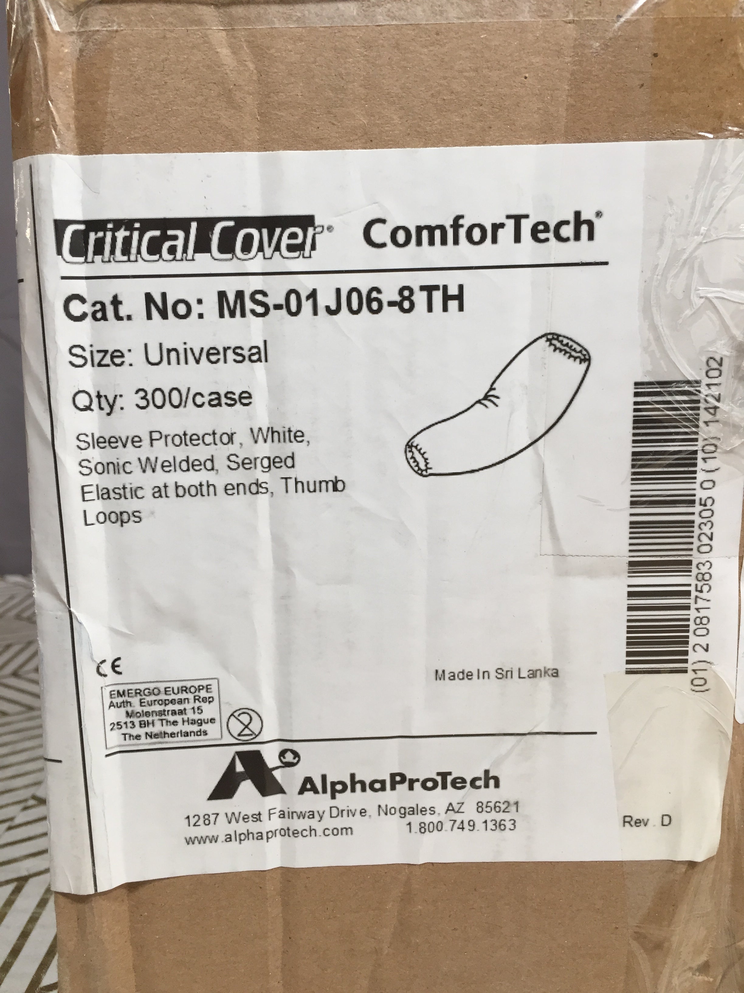 Critical Cover ComfoTech MS-01J06-8TH Sterile Sleeve Protectors | Case of 300 (8140789809390)